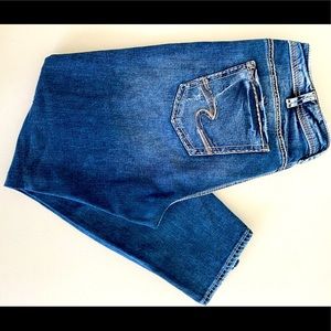 Silver Jeans “Sam” 14x27 with distressing